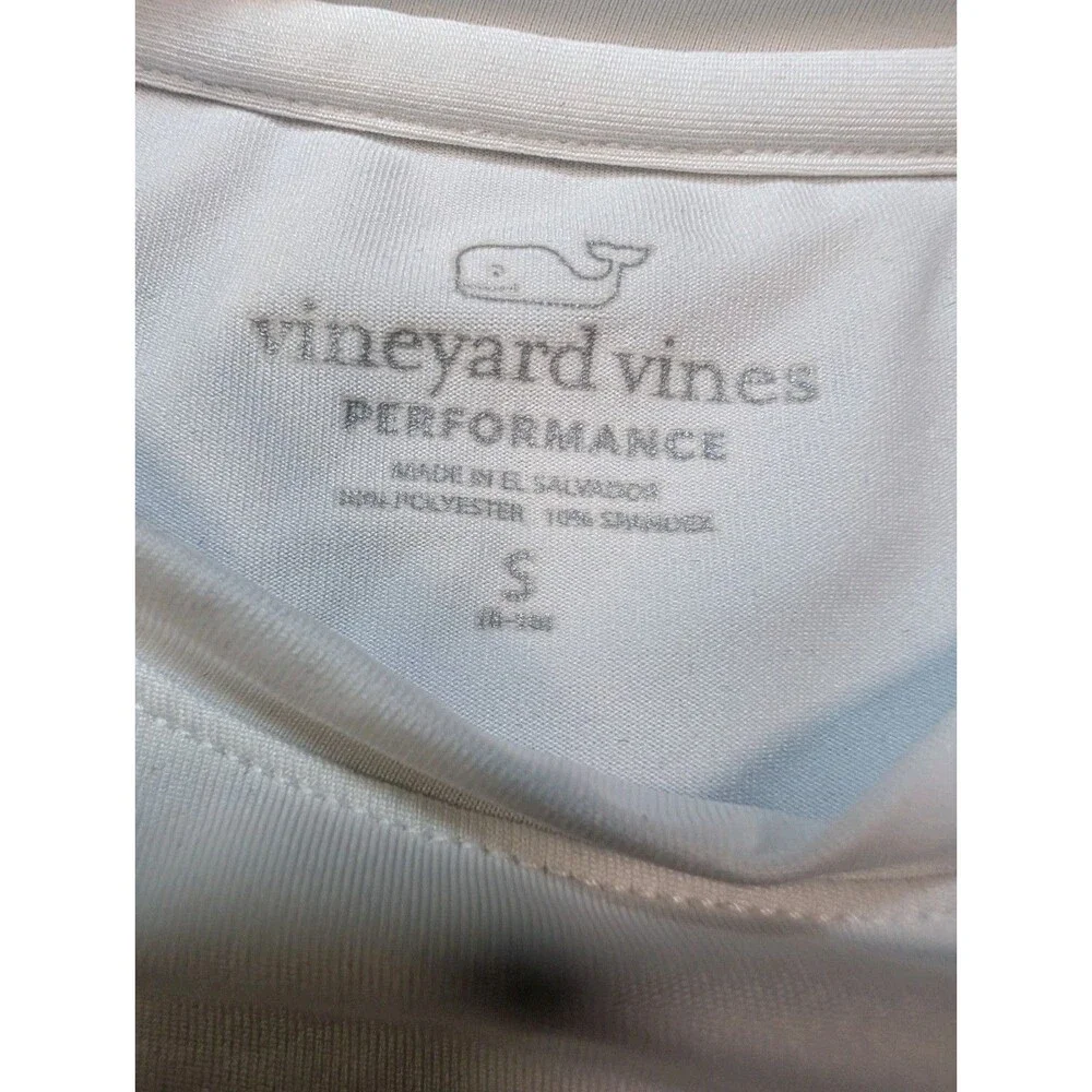 Vineyard Vines Performance boys  Small Long Sleeve T-Shirt White Swim Shirt